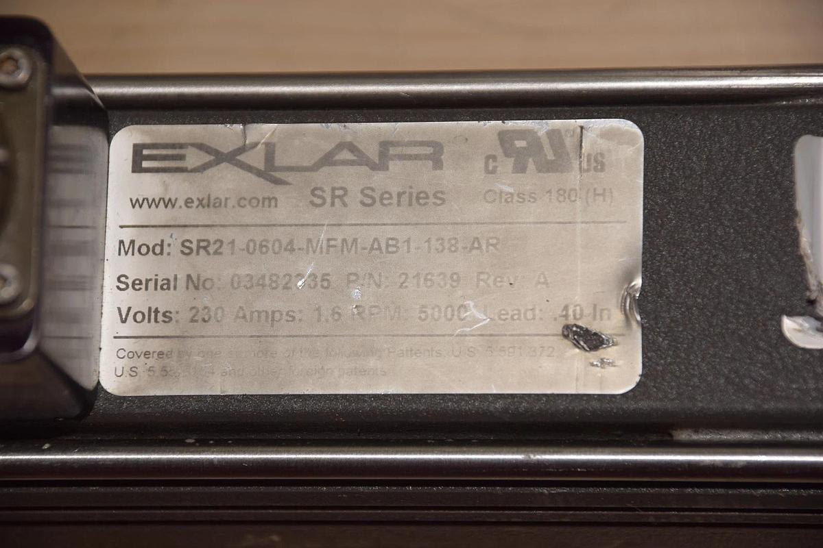 Used EXLAR ACTUATOR SR21-0604-MFM-AB1-138-AR  SR210604MFMAB1138AR SR Series