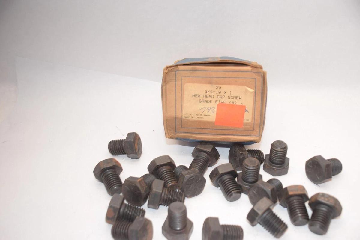 (NEW - Box 20) THE HOUSE OF A MILLION SCREWS 3/4-10 x 1 Grade 5 Hex Head Screw