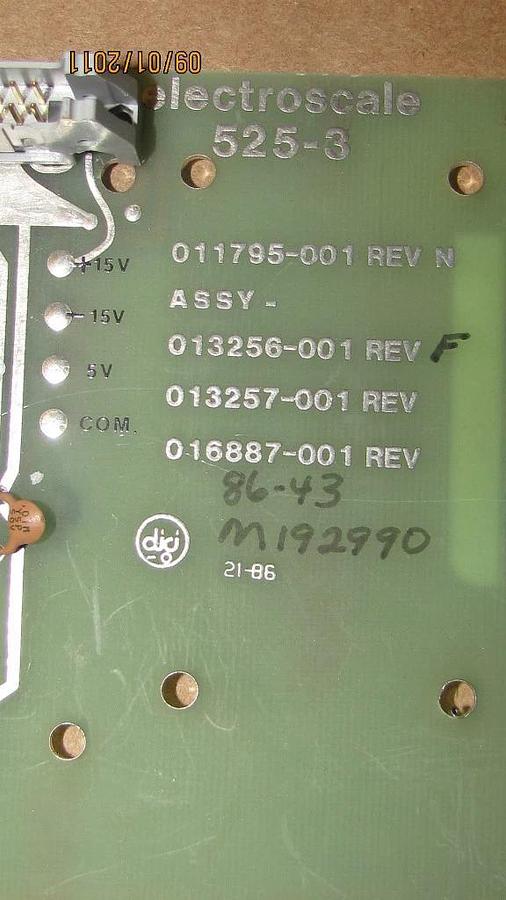 Used Electroscale Circuit Board 525-3 5253 011795-001