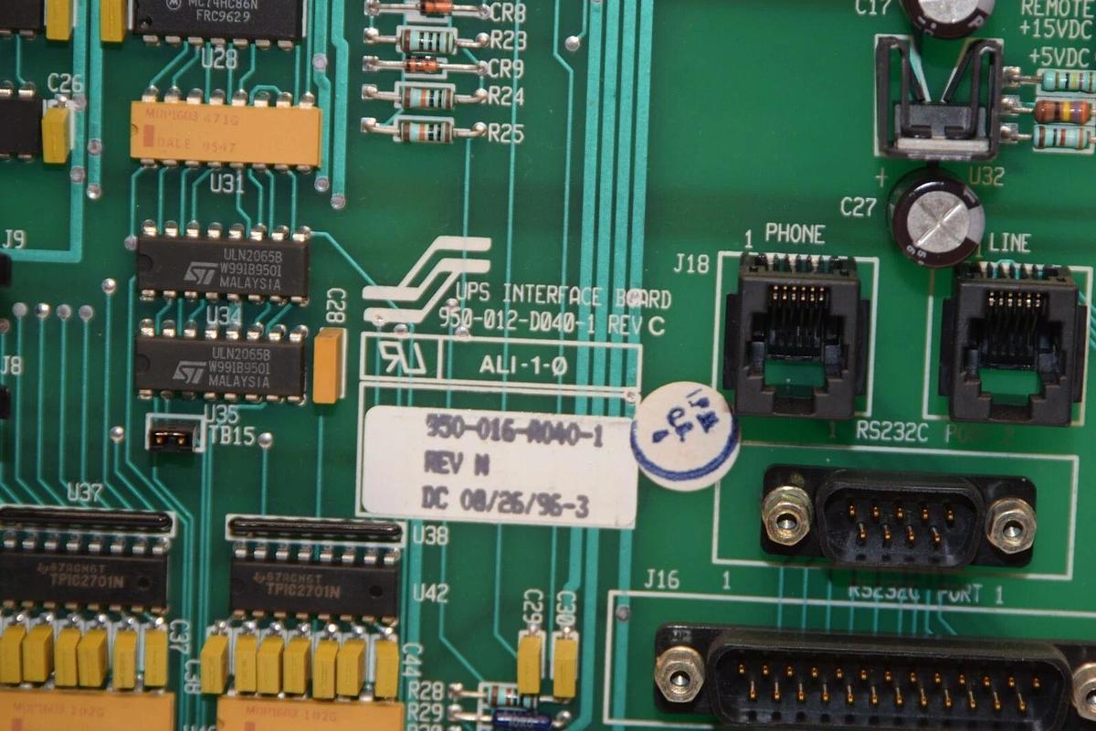(NEW) IPM 950-016-A040-1 Rev N UPS Interface 950-012-D040-1 Rev C Board Card