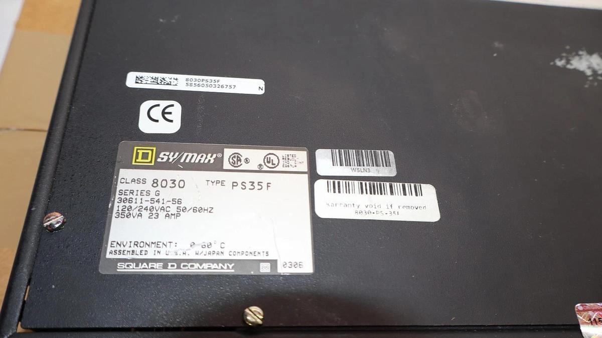 Refurbished Square D SY/MAX Power Supply Incoming 8030 PS35F 8030-PS35F Series G (Refurb)