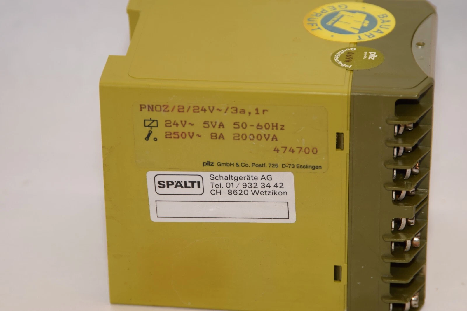 Used PILZ PN0Z/2/24v PN0Z PNOZ/2 24V 3A PN0Z/2/24v/3a,1r Safety Relay