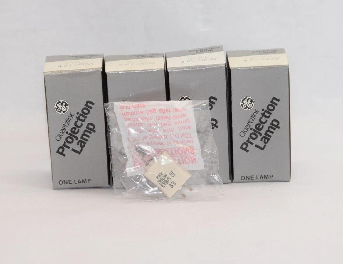 (NEW - Lot of 4) GE GENERAL ELECTRIC EYB-5 86V 360W Projection Lamp