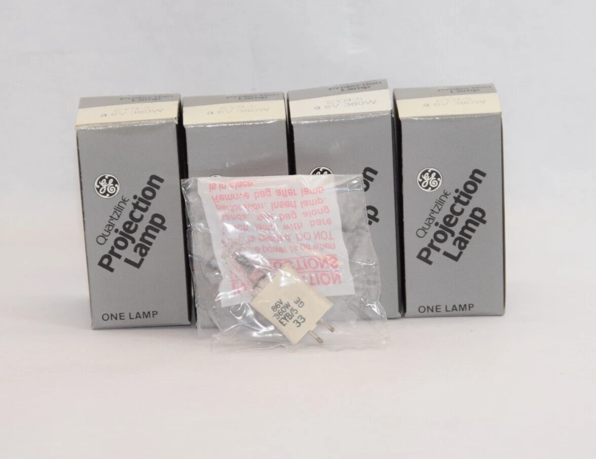 (NEW - Lot of 4) GE GENERAL ELECTRIC EYB-5 86V 360W Projection Lamp
