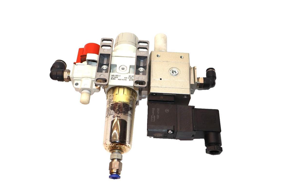 Used SMC AV2000-N02-5DZ Soft Start Valve , AW20-F02CG-A Regulator Valve Assembly