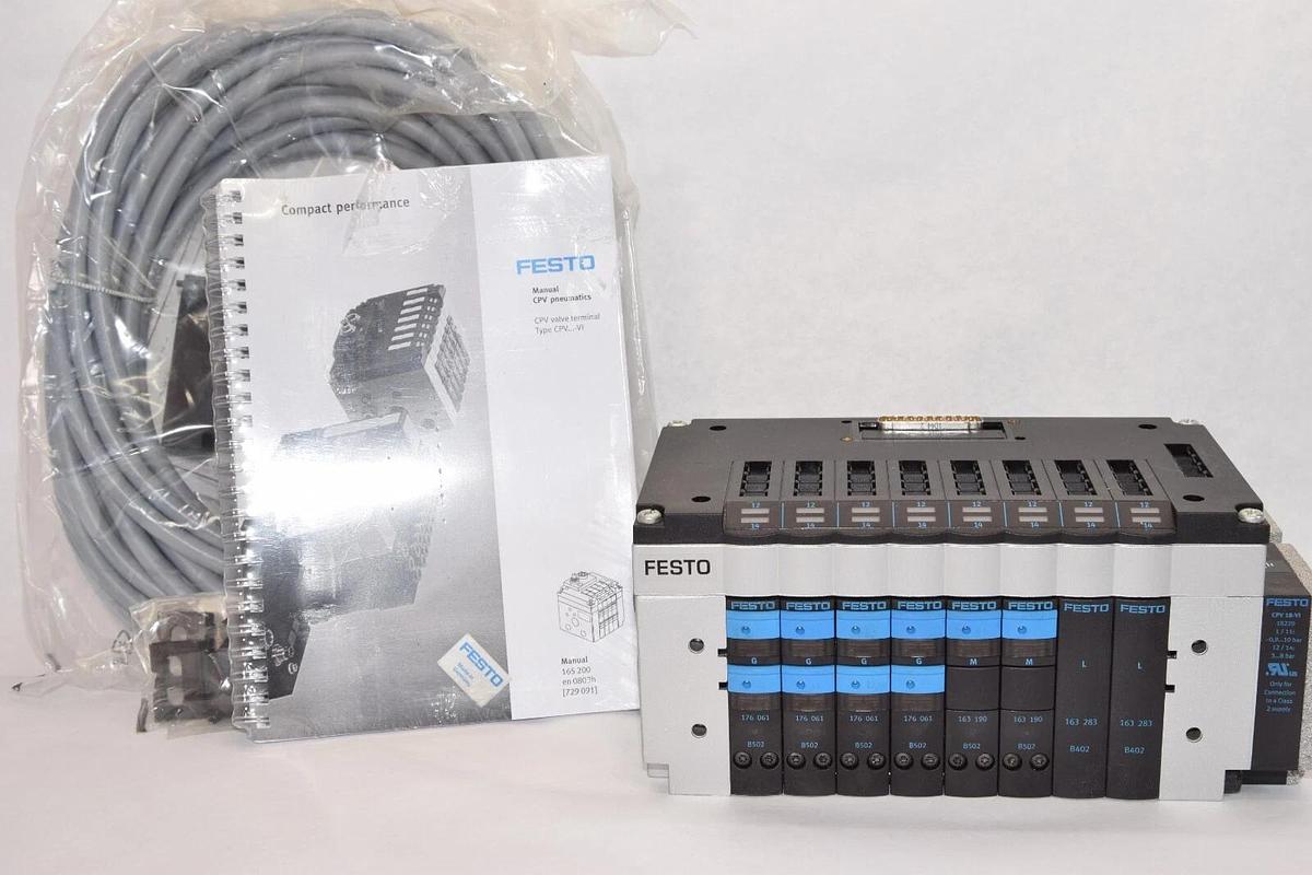 (NEW) FESTO CPV18-VI Valve Manifold With CPV18-GE-MP-8 Interface