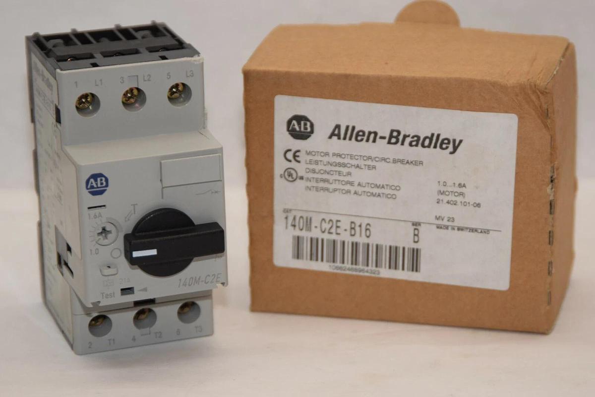 (NEW) ALLEN BRADLEY 140-C2E-B16 1.0-1.6A Ser B Motor Protector Circuit Breaker