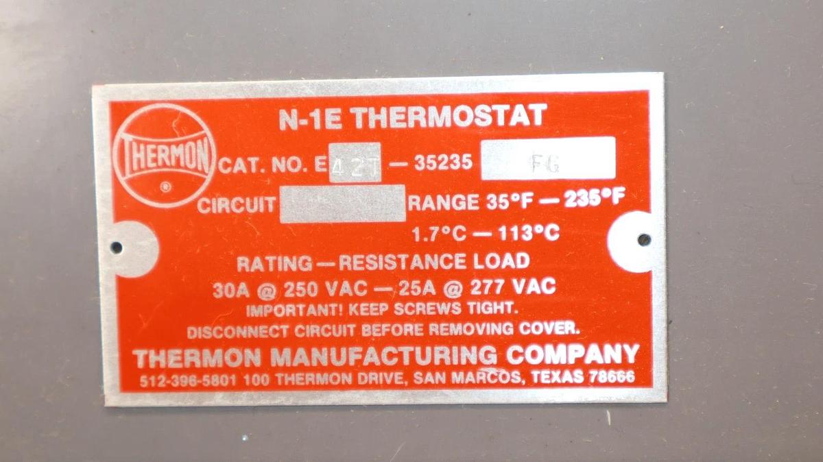 Thermon E42T-35235FG 35°F-235°F N-1E Thermostat (New)