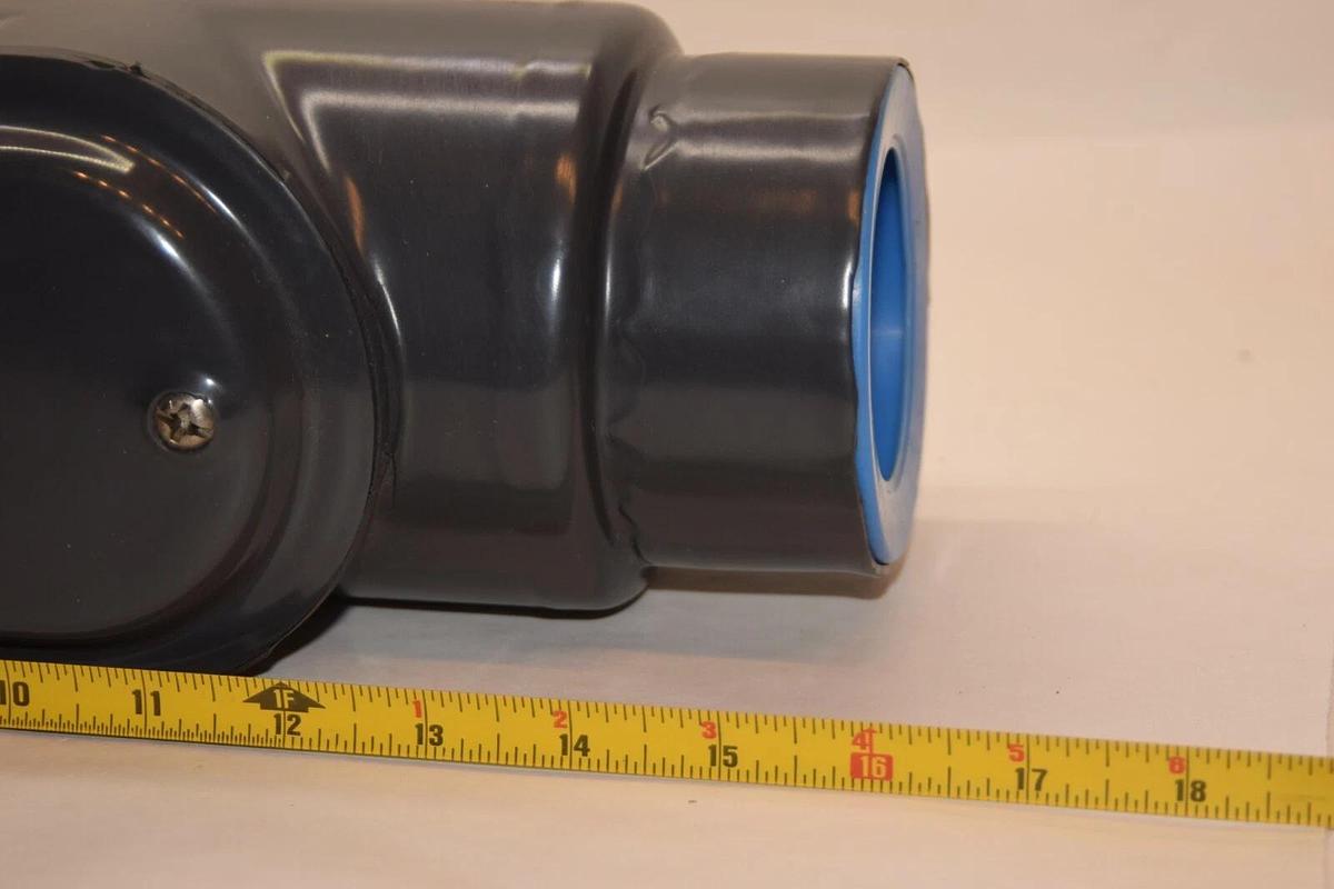 PLASTI-BOND E231035 Red H2OT appr 16" Length 3" Coated Conduit Body Straight NEW