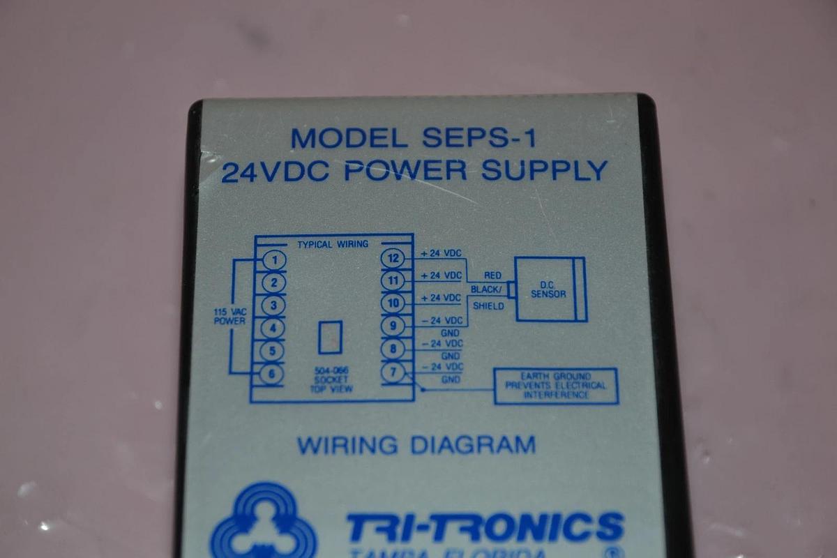 Used TRI-TRONICS MODEL SEPS-1 SEPS 1 24VDC POWER SUPPLY PLUG
