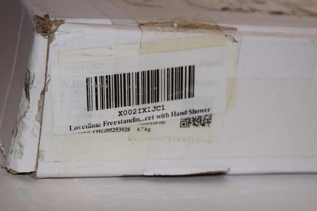 (NEW) LOVEDIMA X002IX1JC1 Antique Brass Freestanding Tub Faucet With Hand Shower