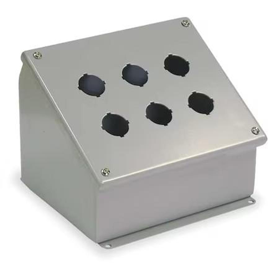 (NEW) WIEGMANN, Wpba4, 4 Hole angled operator push button Electrical Enclosure