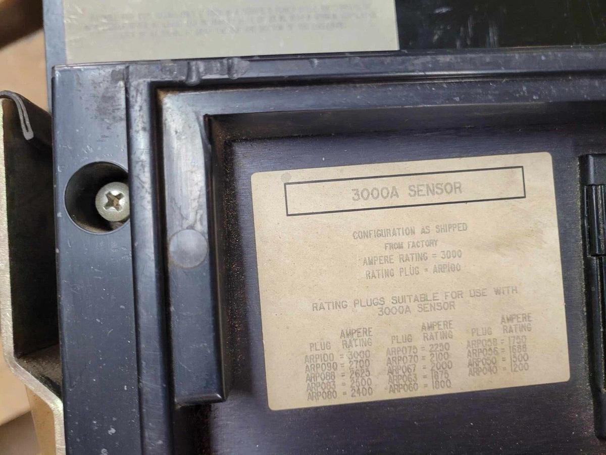 Used Square D SE Breaker 3000A 3000 Amp SEF363000LS 600v 3 Pole *As-is, READ*