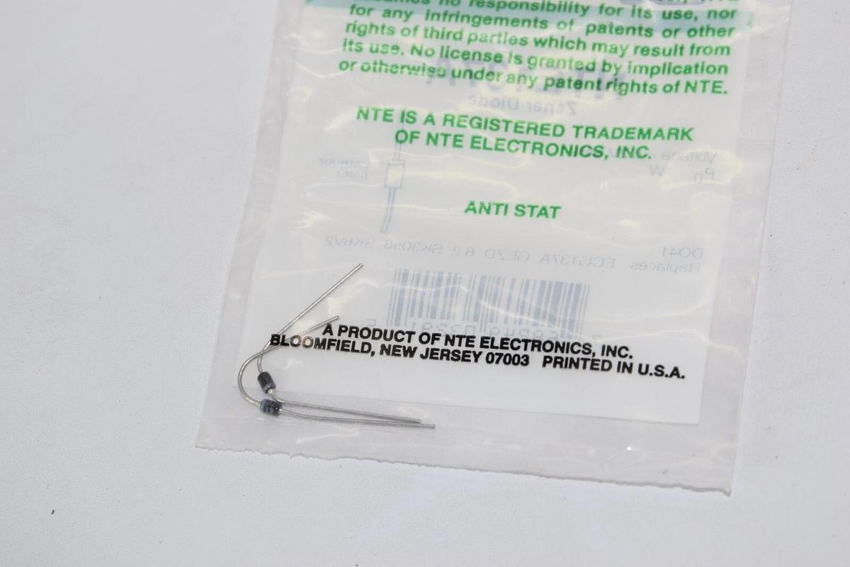 (NEW - Lot 10 pk) NTE NTE137A 1 Watt 6.2V 5% DO-41  Zener Diode