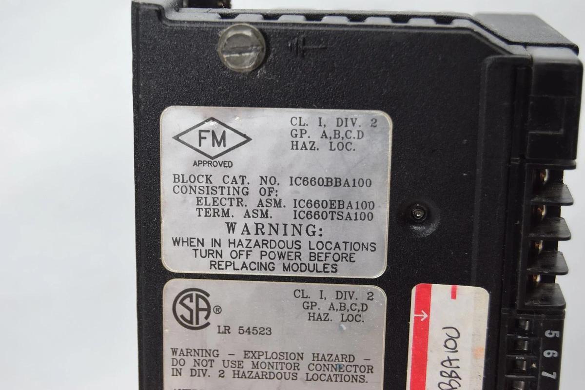 Used GE FANUC Electronic Module I/O Block IC660EBA100D IC660BBA100 IC660EBA100