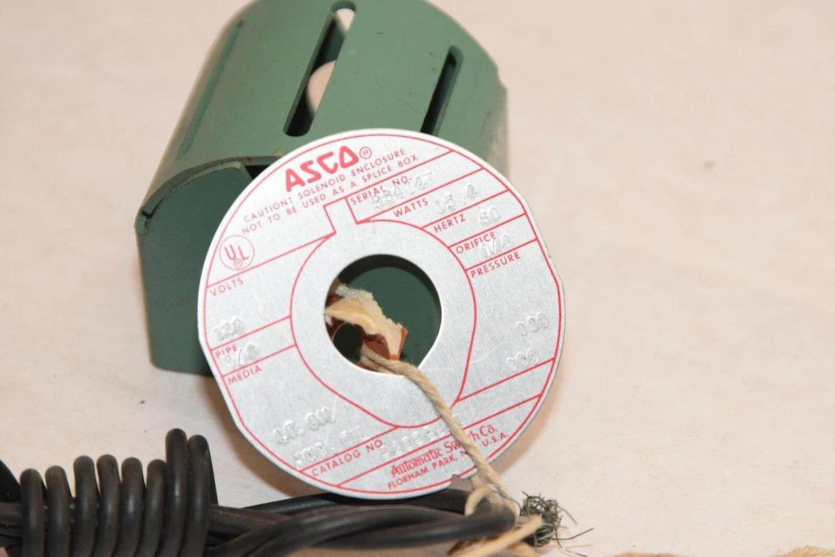 Used ASCO 8266B23L 96-817-1D 1/4" Orifice 15.4W 120/60 110/50 Coil