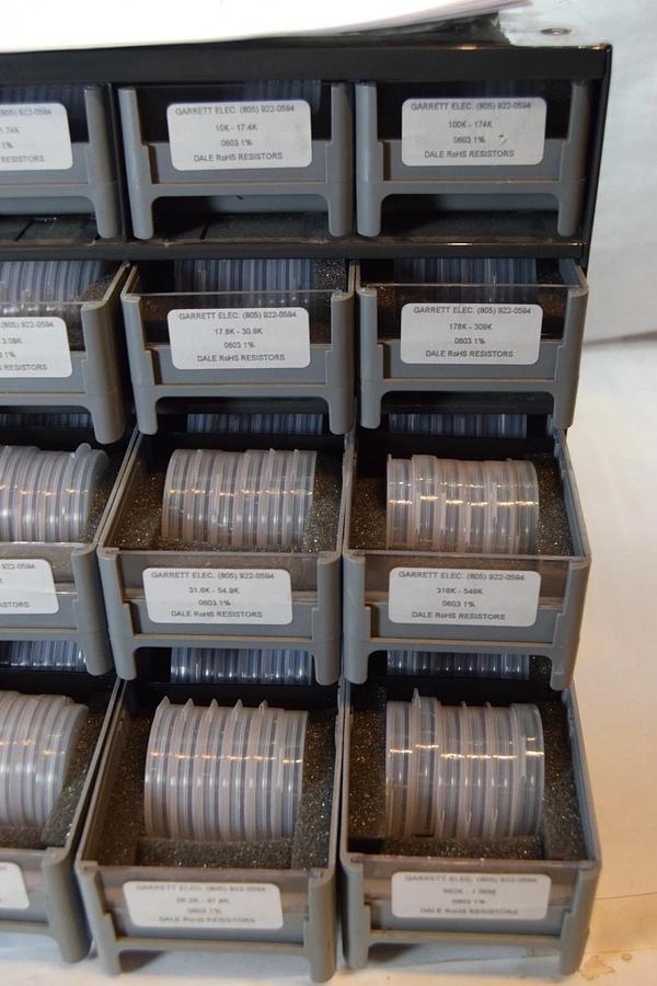 Lot 20 Drawer GARRETT VISHAY DALE CRCW0603 0603 SM Suface Mount 1% Resistor Kit