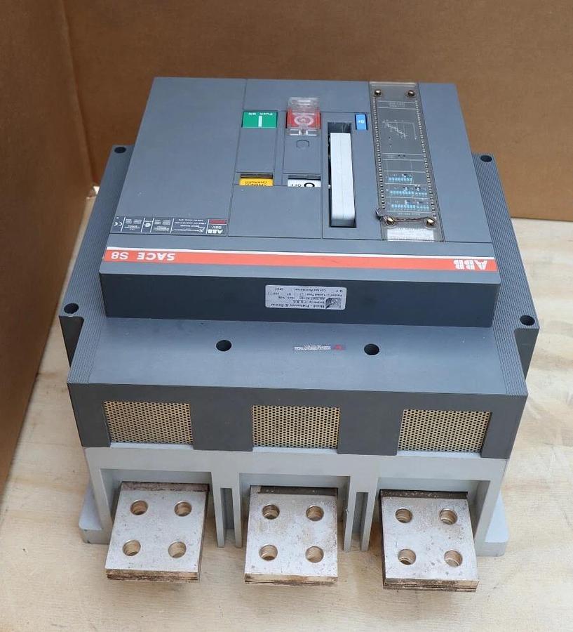 Used ABB Sace S8 S8V 1600A Circuit Breaker AG04002470 PR212/P P-3203  3p 240/480/600v