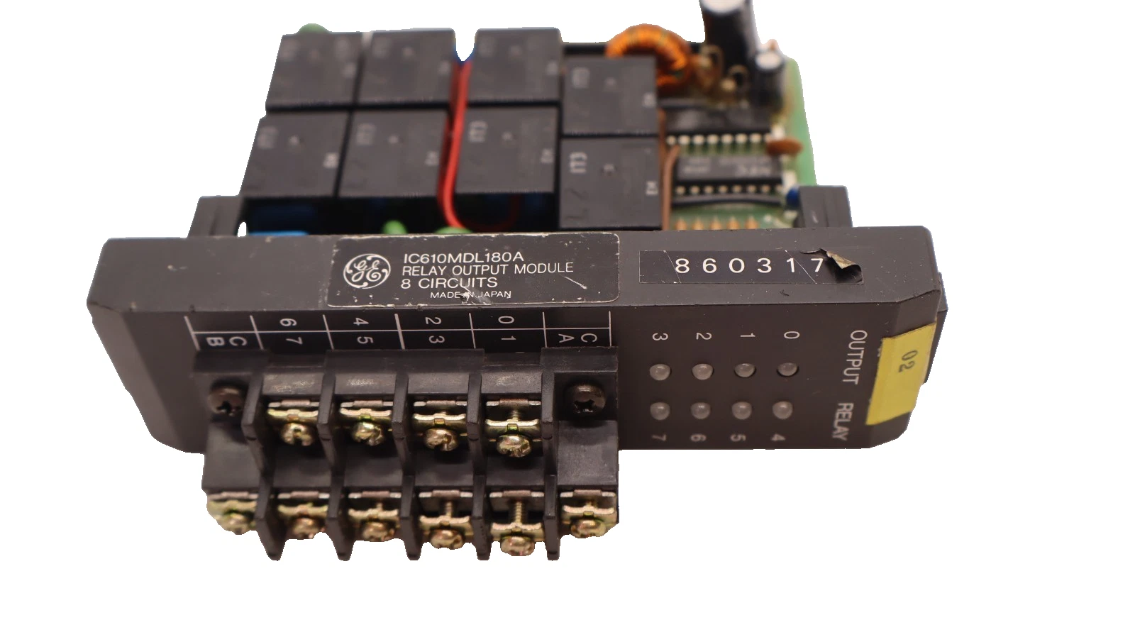Used General Electric GE Output Module IC610MDL180A 8-Circuits Relay Output Module