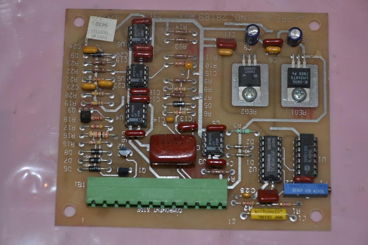 Used Warren WD. NO. 28189 Rev A Circuit Board Card