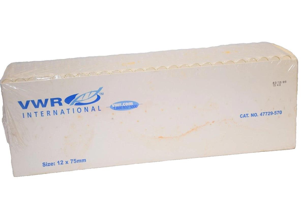 (NEW - Pack of 250) VWR 47729-570 12x75mm Disposable Cell Culture Tubes , Glass