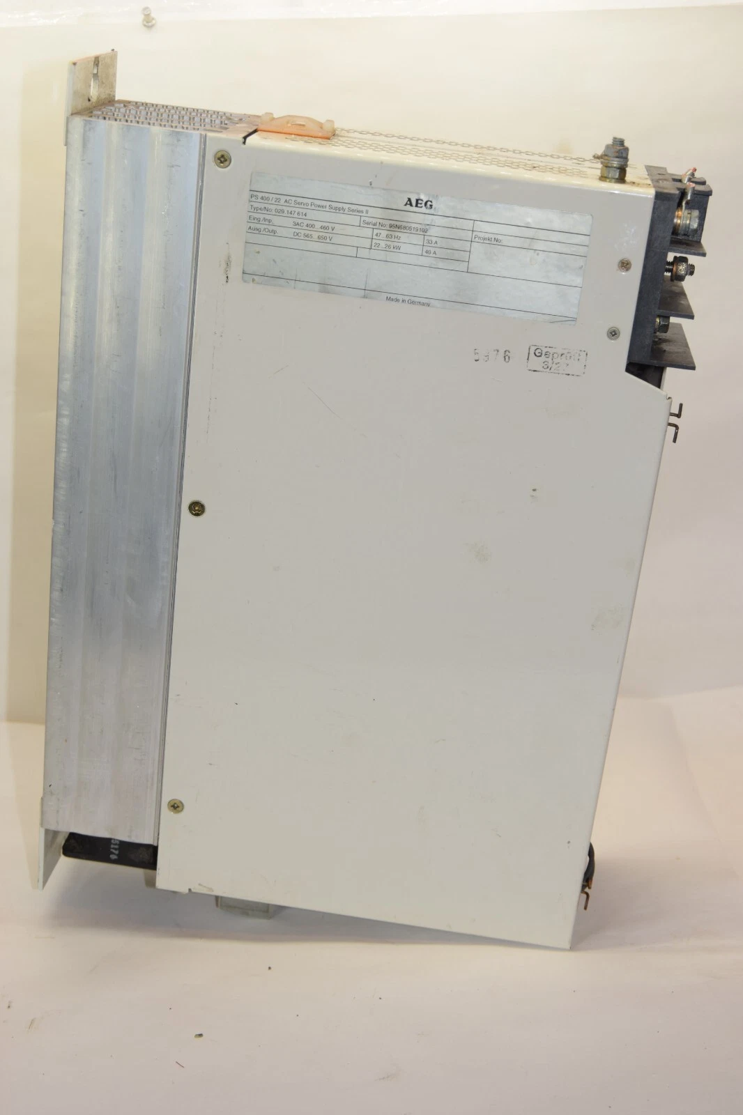 Used AEG PS400/22/029.147 614 Servo Power Supply PS 400/22 029.147 614