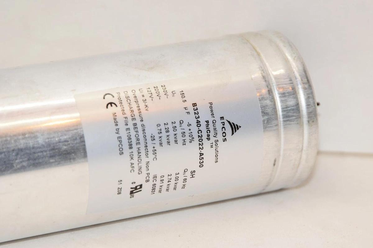 Used EPCOS PhiCap B32340-C2022-A530 150.5uF 230V -5 +10% Capacitor
