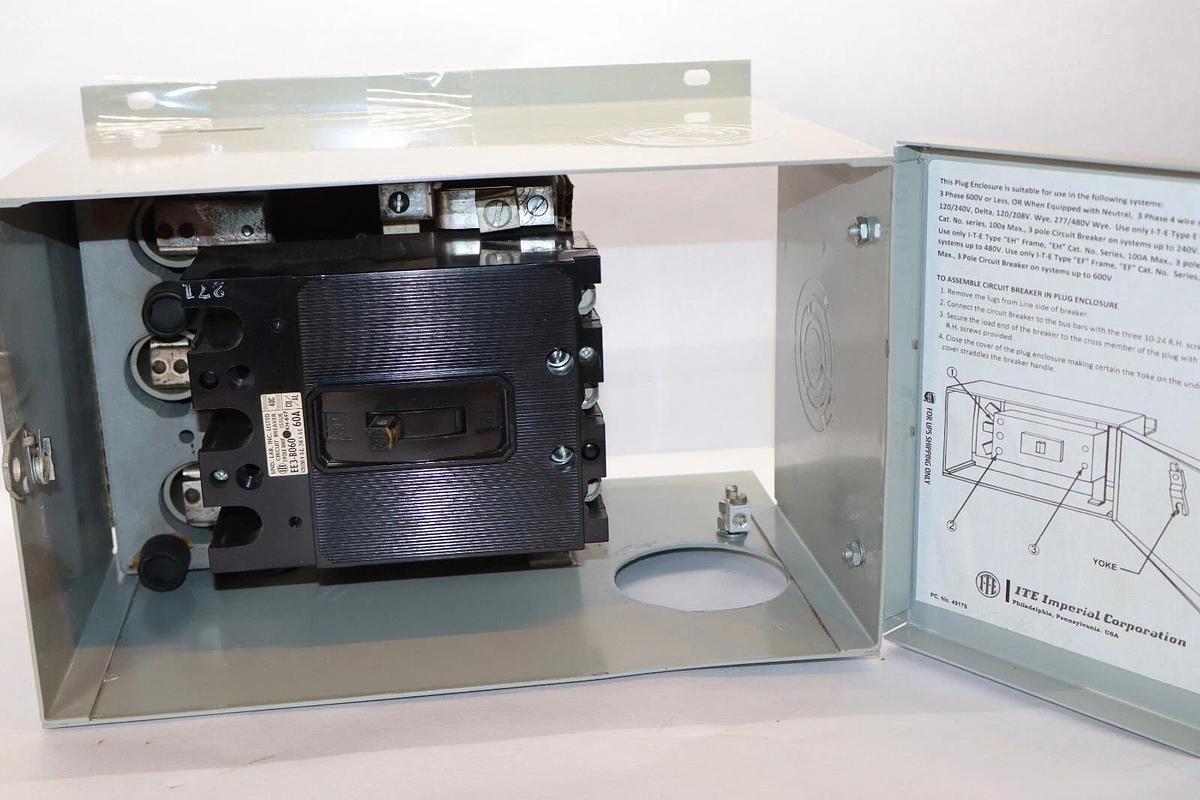 Siemens ITE 100A Busway Plug Plug-In BDEHR100 BDEH4060UR 3ph 4W 600v *REFURB*