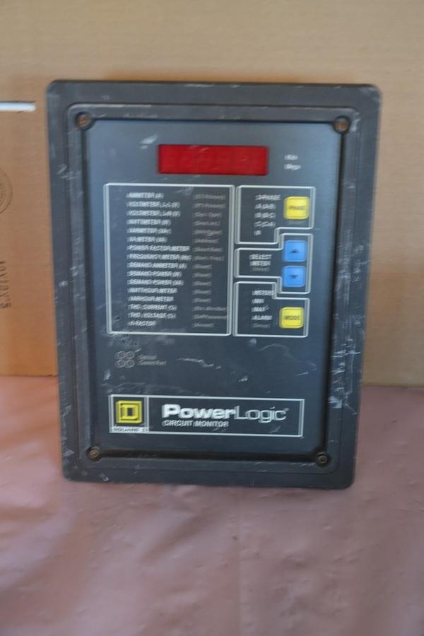 Used SQUARE D POWER LOGIC 3020/CM-2350 Cl: 3020 CM-2350 100VAC 20VA CIRCUIT MONITOR