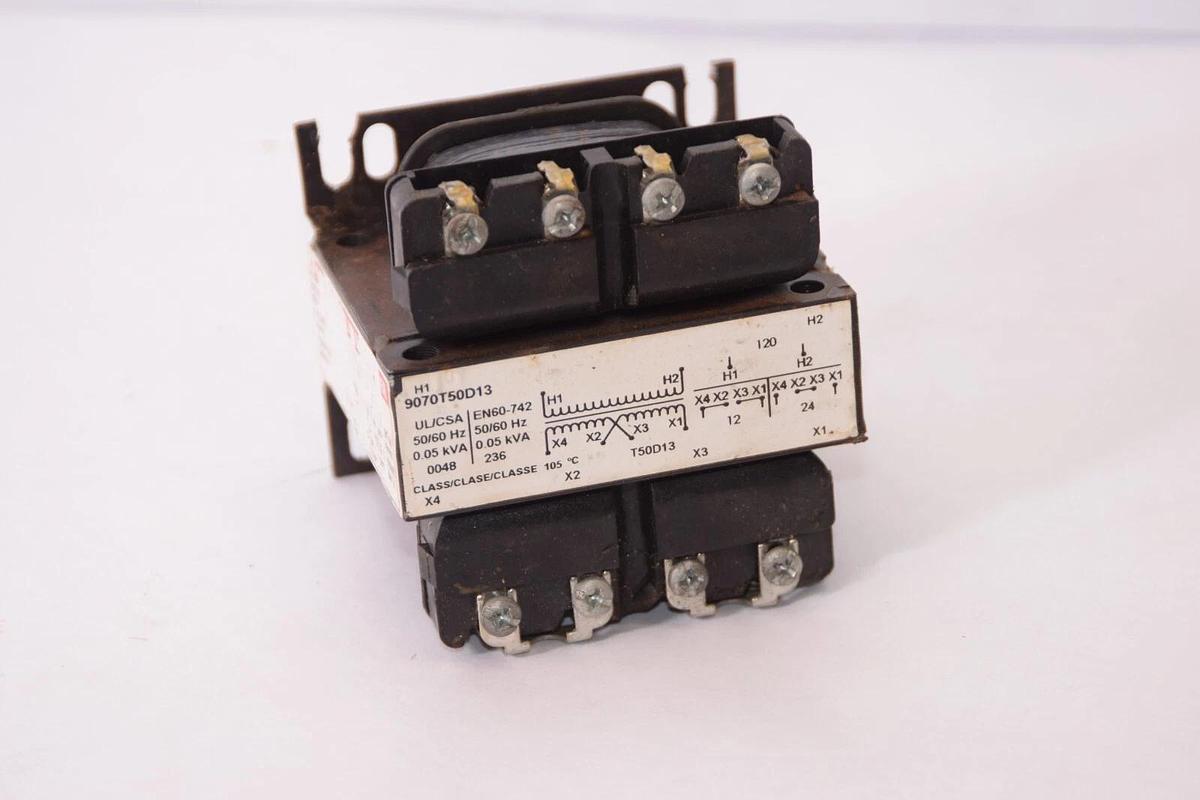 Used SQUARE D 9070T50D13 0.05kVA 50/60Hz Transformer