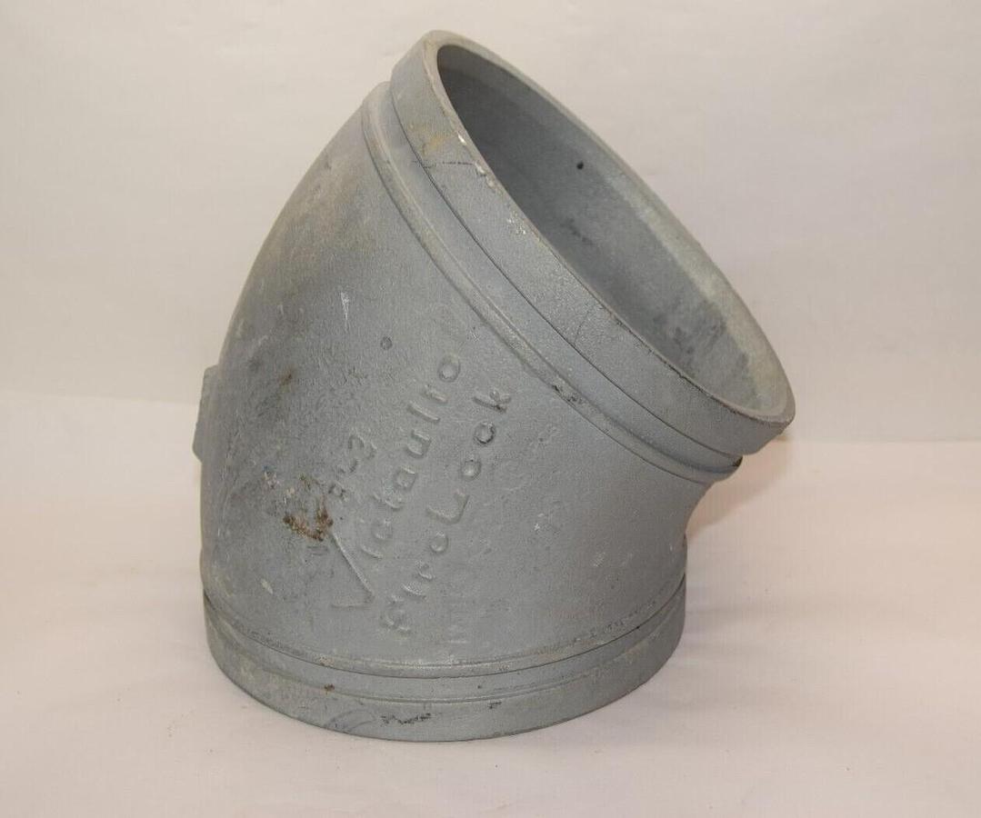 VICTAULIC 8"-3 66N 8-3 8" Firelock Grooved Galvanized 45° 45 Degree Elbow (NEW)