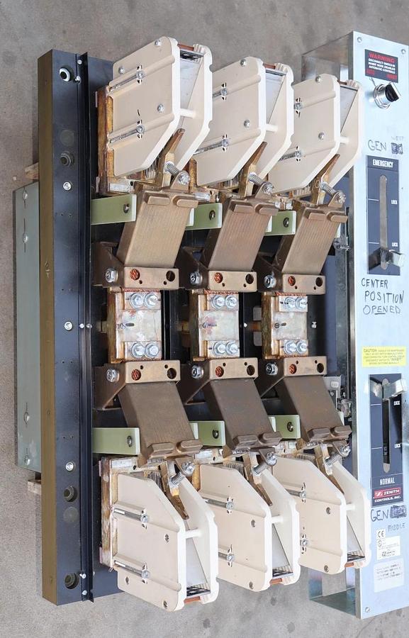 Used Zenith Automatic Transfer Switch 1600a 1600 Amp 3ph 277/480v ZTSDH160ES-7