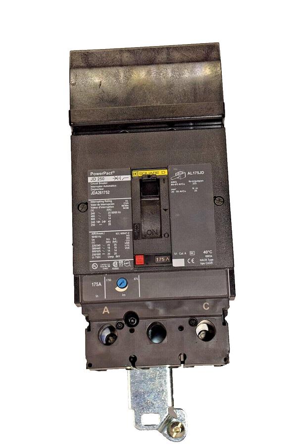 Refurbished Square D PowerPact Breaker JD250 JDA261752 JDA 261752 175a trip (NEW)