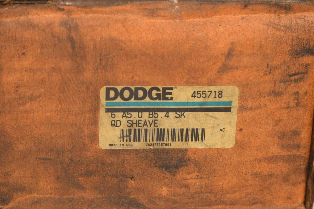 (NEW) DODGE 6/A5.0 B5.4-SK 6 A5.0 B5.4 SK 455718 4450rpm 6 Groove QD Sheave