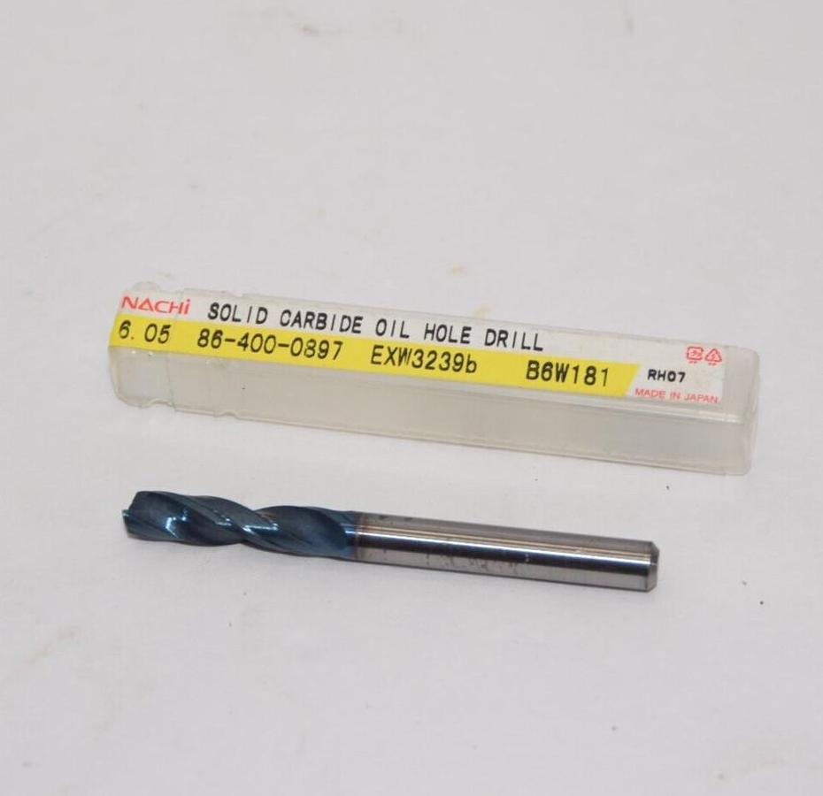 NACHI 6.05 86-400-0897 EXW3239b Solid Carbide Oil Hole Step Drill Bit (NEW)
