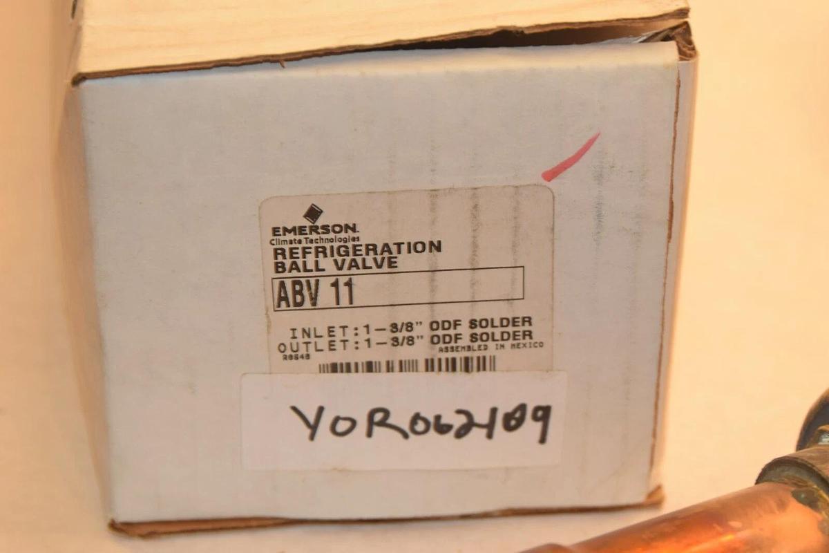 (New) ALCO COPELAND EMERSON ABV11 Refrigeration Ball Valve ABV 11 1-3/8"