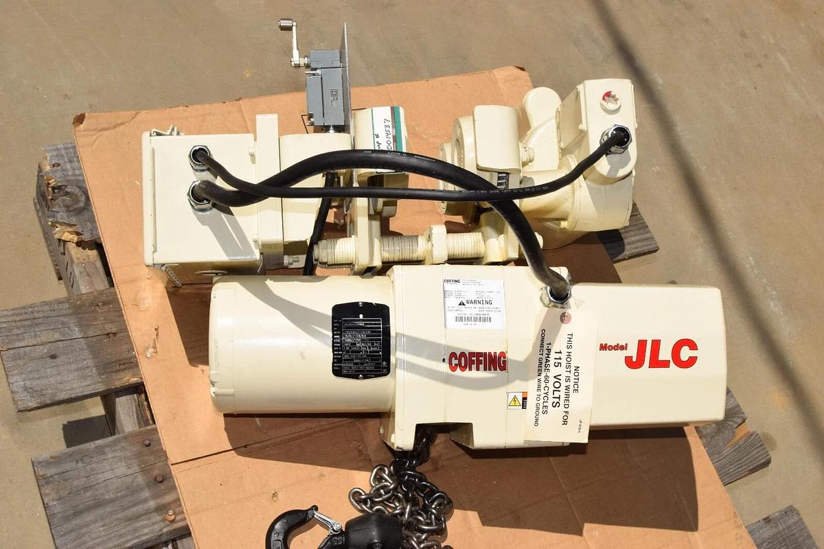 Coffing JLC 1 Ton Electric Hoist w/ Trolley JLCMT2016-1 JLC2016-15-1 115/230 NEW