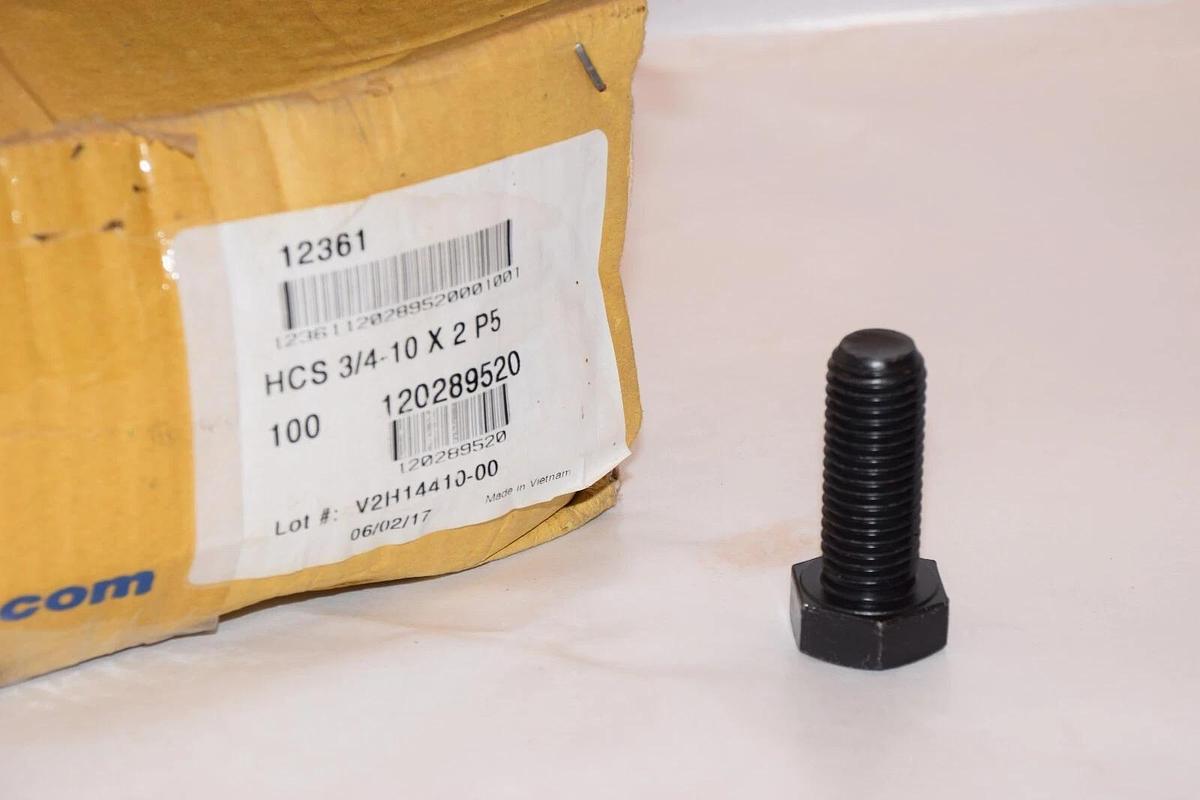 (NEW - Box of 50) FASTENAL HCS 3/4-10 x 2 P5 Grade 5 Hex HD Cap Screw