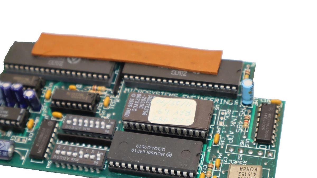 Used Microsystems Engineering RS-485 , RS485 Link ADP Rev 1.1 Circuit Board