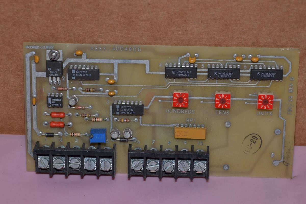 Used GASTON COUNTY 4004806 FDI/24 REV B CIRCUIT BOARD CARD