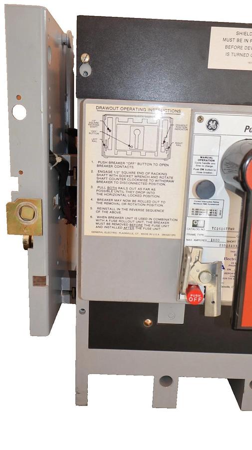Refurbished GE General Electric Breaker Power Break 1600A Amp TC1616TTHR TR16B1000 C216LSHG