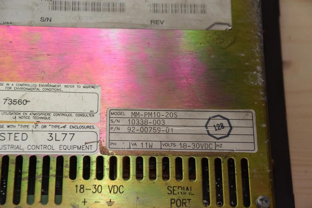 Used MODICON AEG MM-PM10-20S 92-00759-01 PanelMate Plus