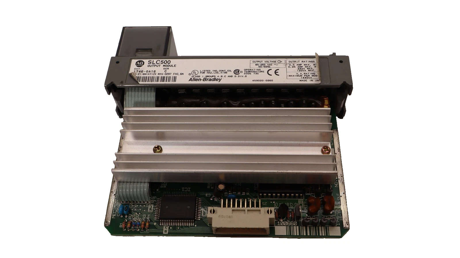 Used Allen Bradley SLC500 , 1746-0A16 Series C Output Module