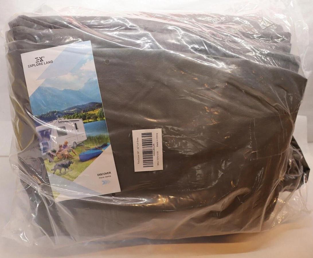 (NEW - Pack of 4) EXPLORE LAND 39" - 42" x 4 Grey Tire Cover