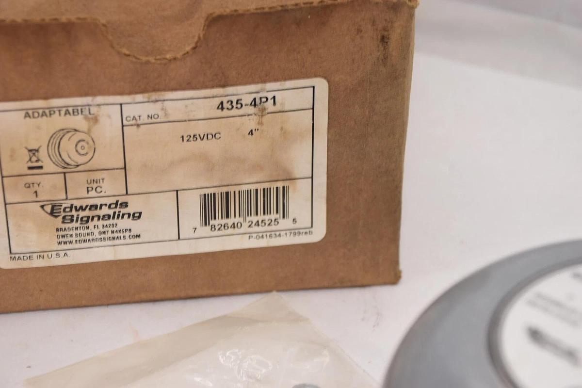 (NEW) EDWARDS SIGNALING ADAPTABEL 435-4P1 125Vdc 4" Signaling Bell