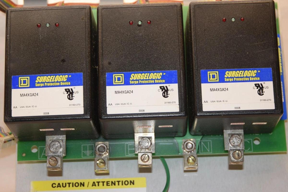 Used SQUARE D TVS4XGA24 Surgelogic Protective Board W/ MA4XGA24 277V