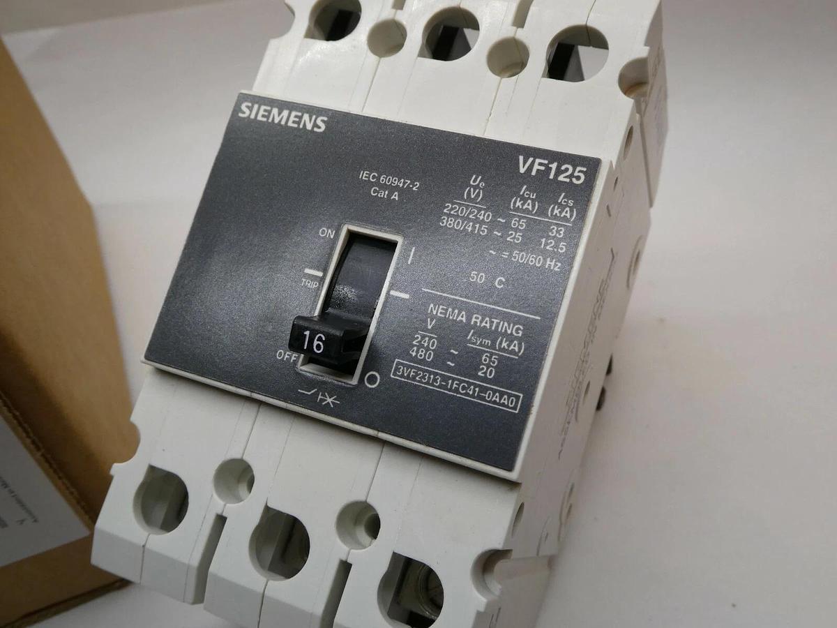 Used Siemens 3VF2313-1FC41-0AA0 16 Amp VF125 Circuit Breaker 415V 16A 3-Pole 16A NEW