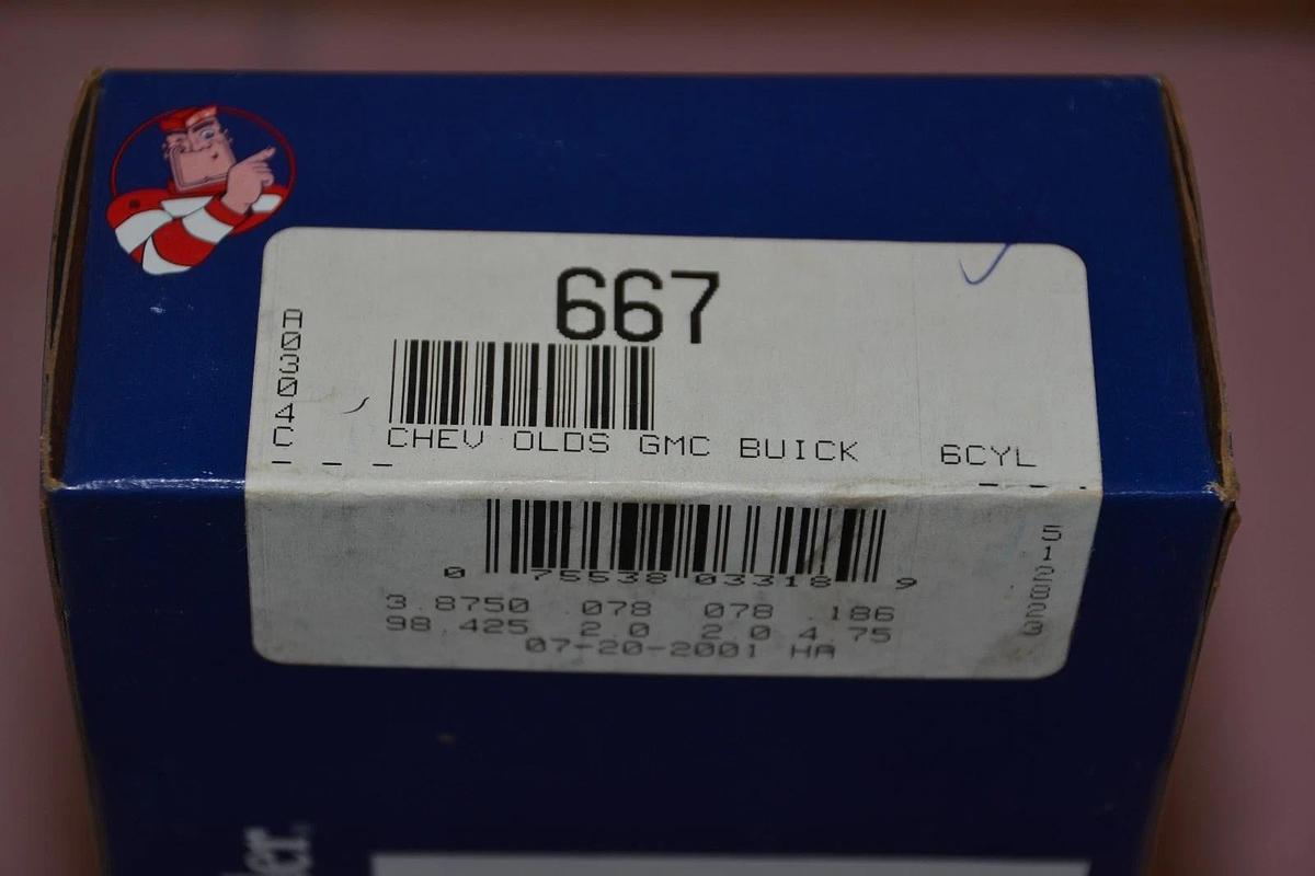 HASTINGS PISTON RINGS 667 6 CYL CHEVY GMC BUICK A0304C 512823 NEW