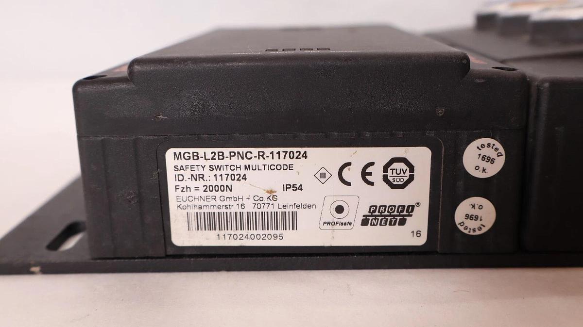 Used EUCHNER Safety Switch Module MGB-L2B-PNC-R-117024 *As is- missing front button*