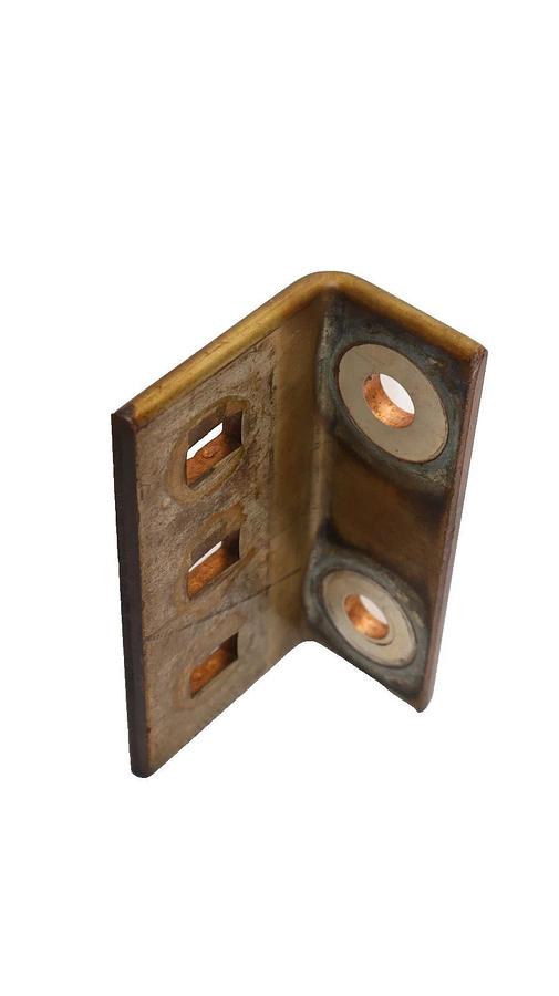 Used 5" x 2-1/2" x 1/4" Copper L Buss Bar Buss Plate